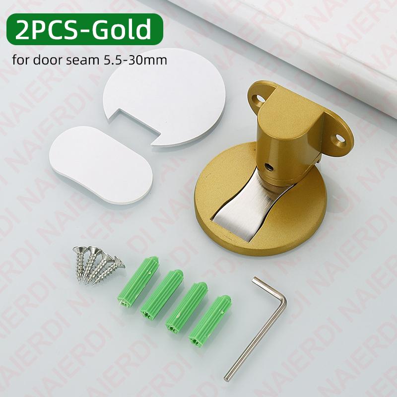 NAIERDI 2 Pieces Magnetic Door Stopper Aluminum Alloy Adjustable Punch-free Door Stop Floor Mount Door Holder Prevents Collision
NAIERDI 2 Pieces Magnetic Door Stopper Aluminum Alloy Adjustable Punch-free Door Stop Floor Mount Door Holder Prevents Collision