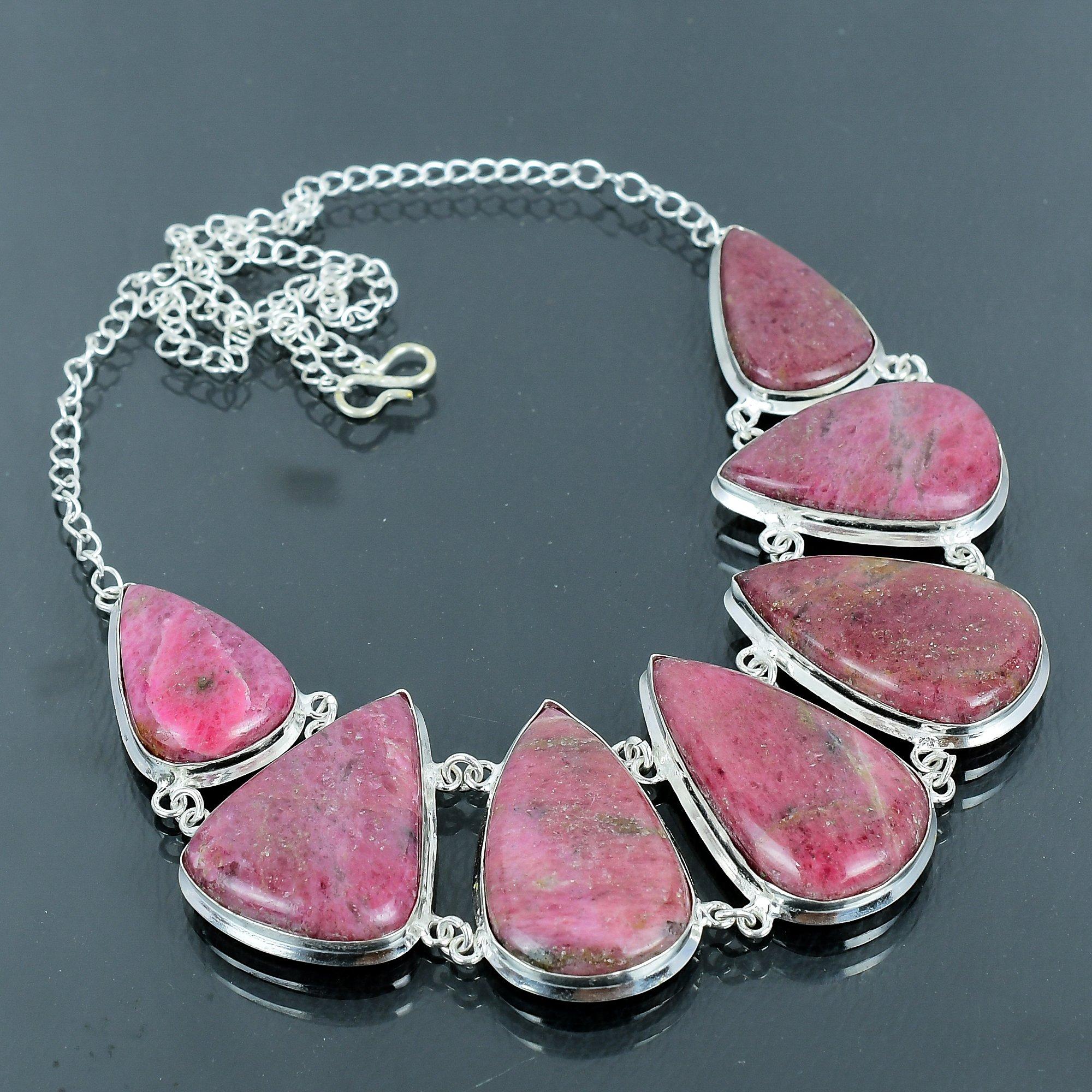 Розовый родонит, драгоценный камень, стерлинговое серебро 925 пробы, ювелирное ожерелье с подвеской, 18 дюймов 
Розовый родонит, драгоценный камень, стерлинговое серебро 925 пробы, ювелирное ожерелье с подвеской, 18 дюймов