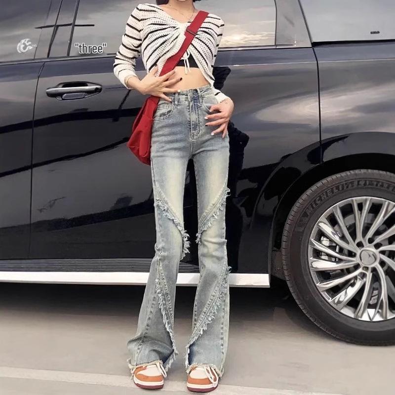 Petite Distressed High-Waisted Straight-Leg Jeans: Korean Retro Style, Loose Draping, Wide-Leg, Floor-Length for Women Medium
Petite Distressed High-Waisted Straight-Leg Jeans: Korean Retro Style, Loose Draping, Wide-Leg, Floor-Length for Women Medium