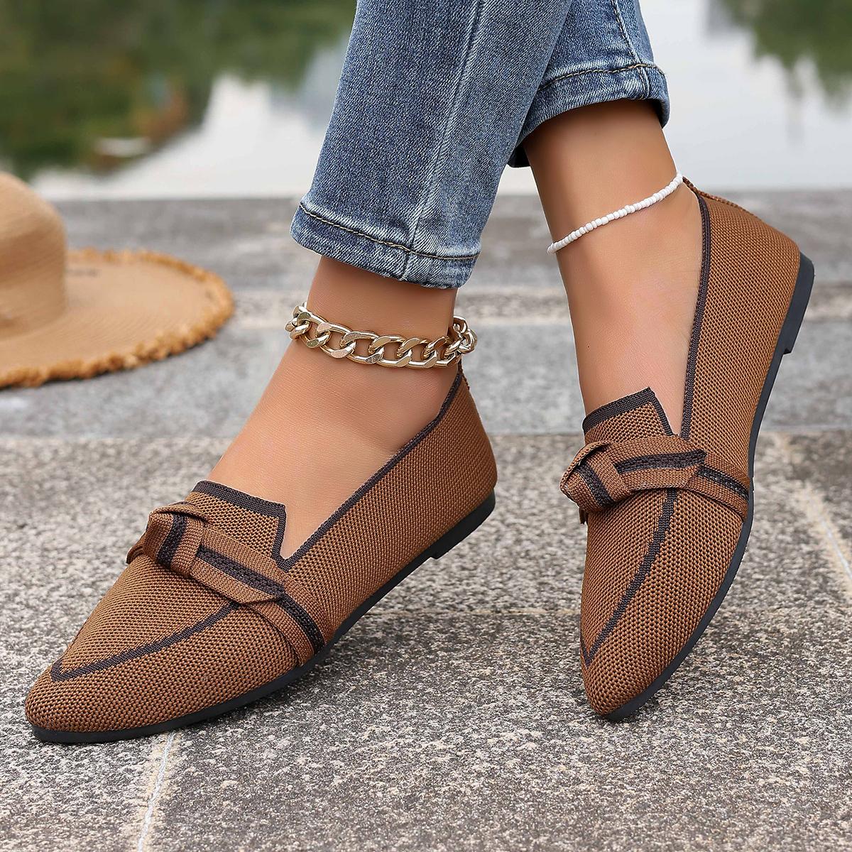 Модные туфли-лоферы с дышащим вязаным верхом и плоской подошвой для женщин, мягкая подошва, легкие и удобные, женские лоферы с острым носком, слипоны, балетки 36
Модные туфли-лоферы с дышащим вязаным верхом и плоской подошвой для женщин, мягкая подошва, легкие и удобные, женские лоферы с острым носком, слипоны, балетки 36