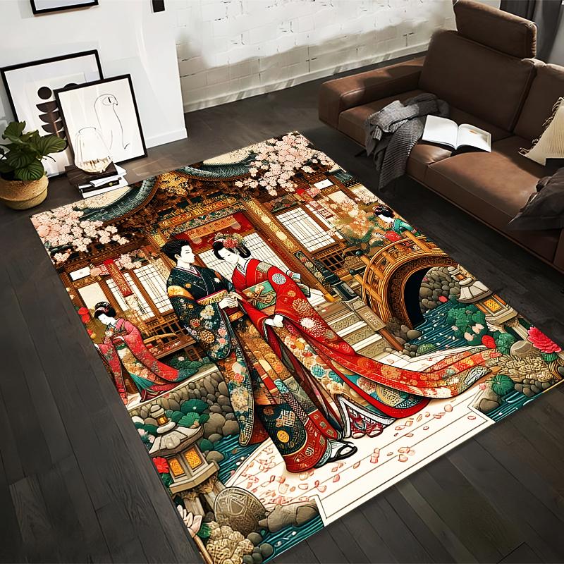 Japanese Traditional Kimono Scene Carpet with Cherry Blossom Design Suitable for use as an anti-slip for living room bedroom sofas 40x60cm( 15x23in )
Japanese Traditional Kimono Scene Carpet with Cherry Blossom Design Suitable for use as an anti-slip for living room bedroom sofas 40x60cm( 15x23in )