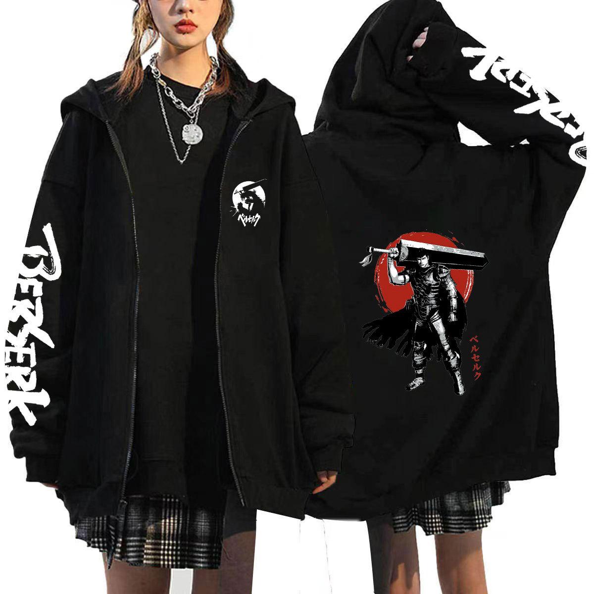 Mens Hoodies Japanese Anime Berserk Guts Printed Zipper Hoodies Sweatshirts Women Cartoon Sweatshirt Streetwear Hip Hop Hoody Coats Unisex Tops XXXXL
Mens Hoodies Japanese Anime Berserk Guts Printed Zipper Hoodies Sweatshirts Women Cartoon Sweatshirt Streetwear Hip Hop Hoody Coats Unisex Tops XXXXL