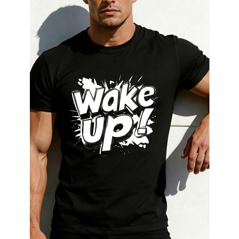 European sizes Casual Streetwear Style Men S T-Shirt Wake Up Text Graphic Summer And Spring Wear Gift for Him S чёрный
European sizes Casual Streetwear Style Men S T-Shirt Wake Up Text Graphic Summer And Spring Wear Gift for Him S чёрный