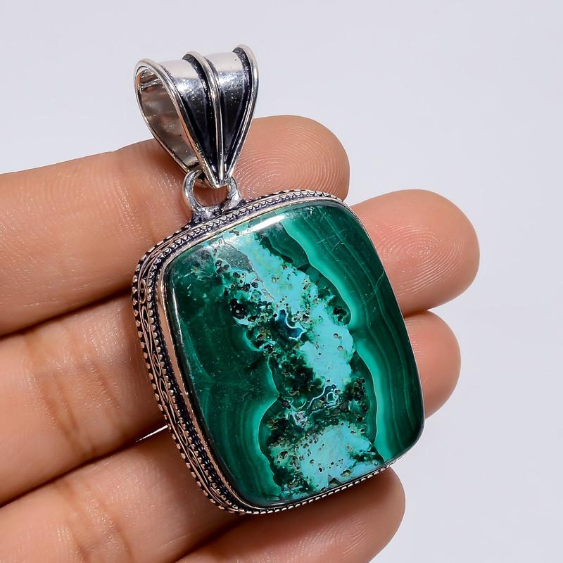 Classic Top Grade Qualite 100% Natural Malachite Chrysocolla Radiant Shape Vintage Handmade Jewelry 925 Steling Silver Pendant 2 WSJ-4862 2
Classic Top Grade Qualite 100% Natural Malachite Chrysocolla Radiant Shape Vintage Handmade Jewelry 925 Steling Silver Pendant 2 WSJ-4862 2