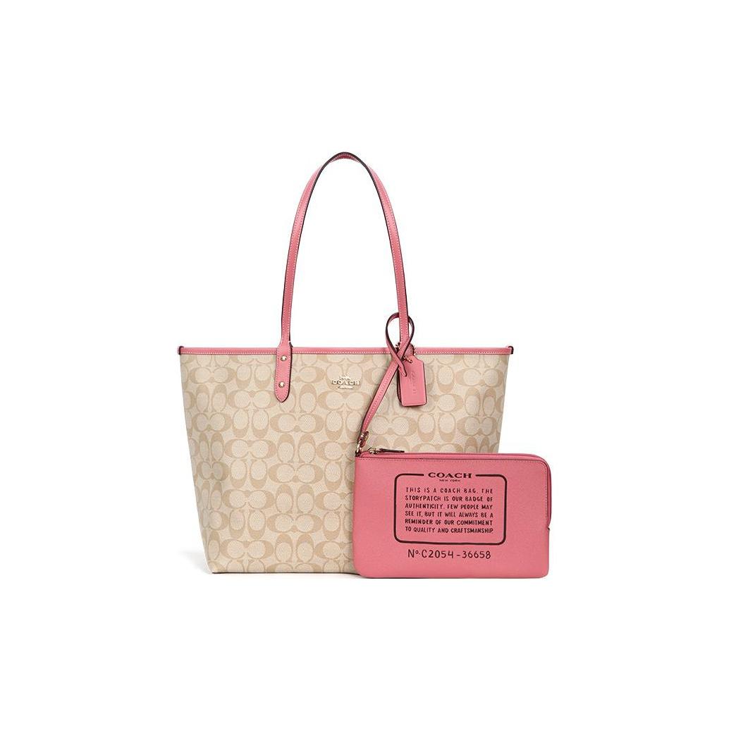Coach Reversible City 33 Double-Sided Monogram Canvas And Leather Tote Bag Women Tote Bags Khaki Pink 36658-IMBE5 Basic Set (Bag+Dust Bag)
Coach Reversible City 33 Double-Sided Monogram Canvas And Leather Tote Bag Women Tote Bags Khaki Pink 36658-IMBE5 Basic Set (Bag+Dust Bag)
