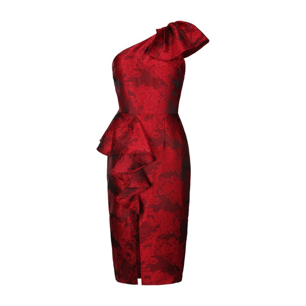 2026 Spring/Summer New Arrival Jacquard Off-the-Shoulder Ruffled Evening Gown Elegant Sleeveless Strapless Slim Bodycon Dress 2XL червоний
2026 Spring/Summer New Arrival Jacquard Off-the-Shoulder Ruffled Evening Gown Elegant Sleeveless Strapless Slim Bodycon Dress 2XL червоний