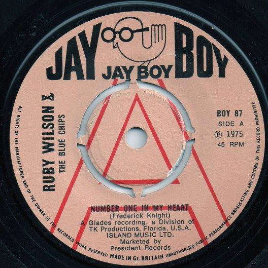 7inch Record RUBY WILSON & THE BLUE CHIPS - Number One In My Heart BOY87PROMO Jay Boy 1975 UK Soul/Funk Used
7inch Record RUBY WILSON & THE BLUE CHIPS - Number One In My Heart BOY87PROMO Jay Boy 1975 UK Soul/Funk Used