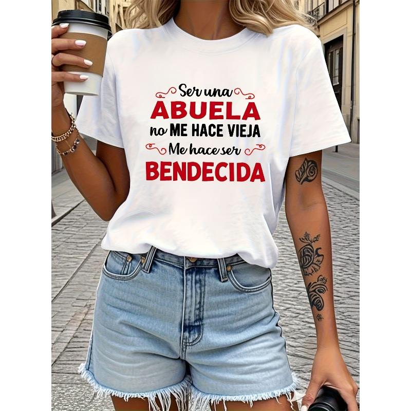 Women S T-Shirt, in Spanish Soy Una Abuela No Me Hace Vieja Me Hace Ser Bendicida - Happiness Declaration with Warm Emotional Heart Elements S белый
Women S T-Shirt, in Spanish Soy Una Abuela No Me Hace Vieja Me Hace Ser Bendicida - Happiness Declaration with Warm Emotional Heart Elements S белый
