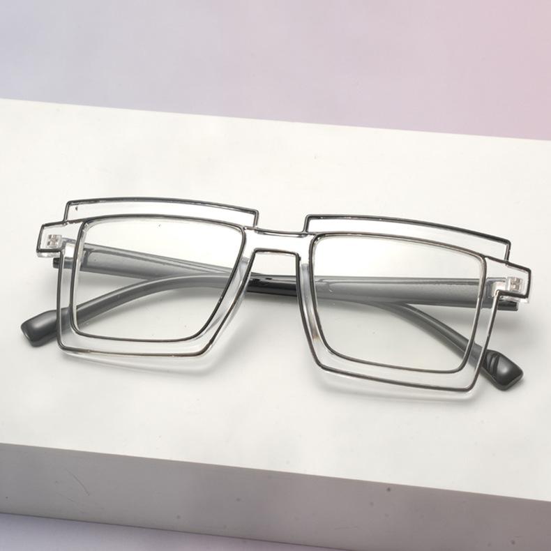 Y2K Cartoon Fashion Square Frame Glasses Black and White Splicing Glasses Ins Personality Trend Anti-Blu-ray Joker Sunglasses
Y2K Cartoon Fashion Square Frame Glasses Black and White Splicing Glasses Ins Personality Trend Anti-Blu-ray Joker Sunglasses
