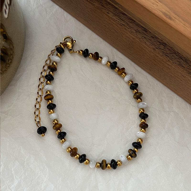 Браслет из белого агата с тигровым глазом и бусинами-проставками Майяра в стиле ретро, студенческие персонализированные ювелирные изделия для пар
Браслет из белого агата с тигровым глазом и бусинами-проставками Майяра в стиле ретро, студенческие персонализированные ювелирные изделия для пар