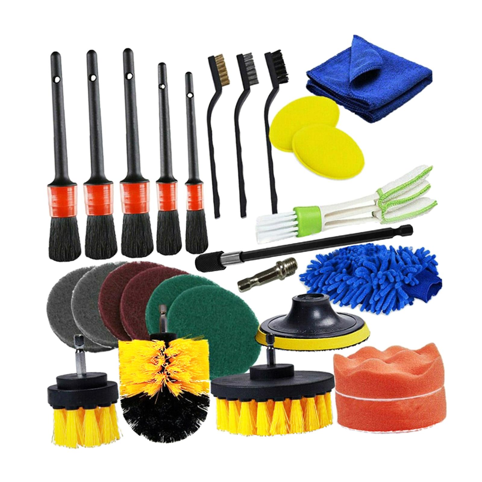 26x Plastic Auto Detailing Brush Set Drill Brush Kit Car Cleaning Tool for Car Wheel Air Outlet Conditioner Cleaning Brushes
26x Plastic Auto Detailing Brush Set Drill Brush Kit Car Cleaning Tool for Car Wheel Air Outlet Conditioner Cleaning Brushes