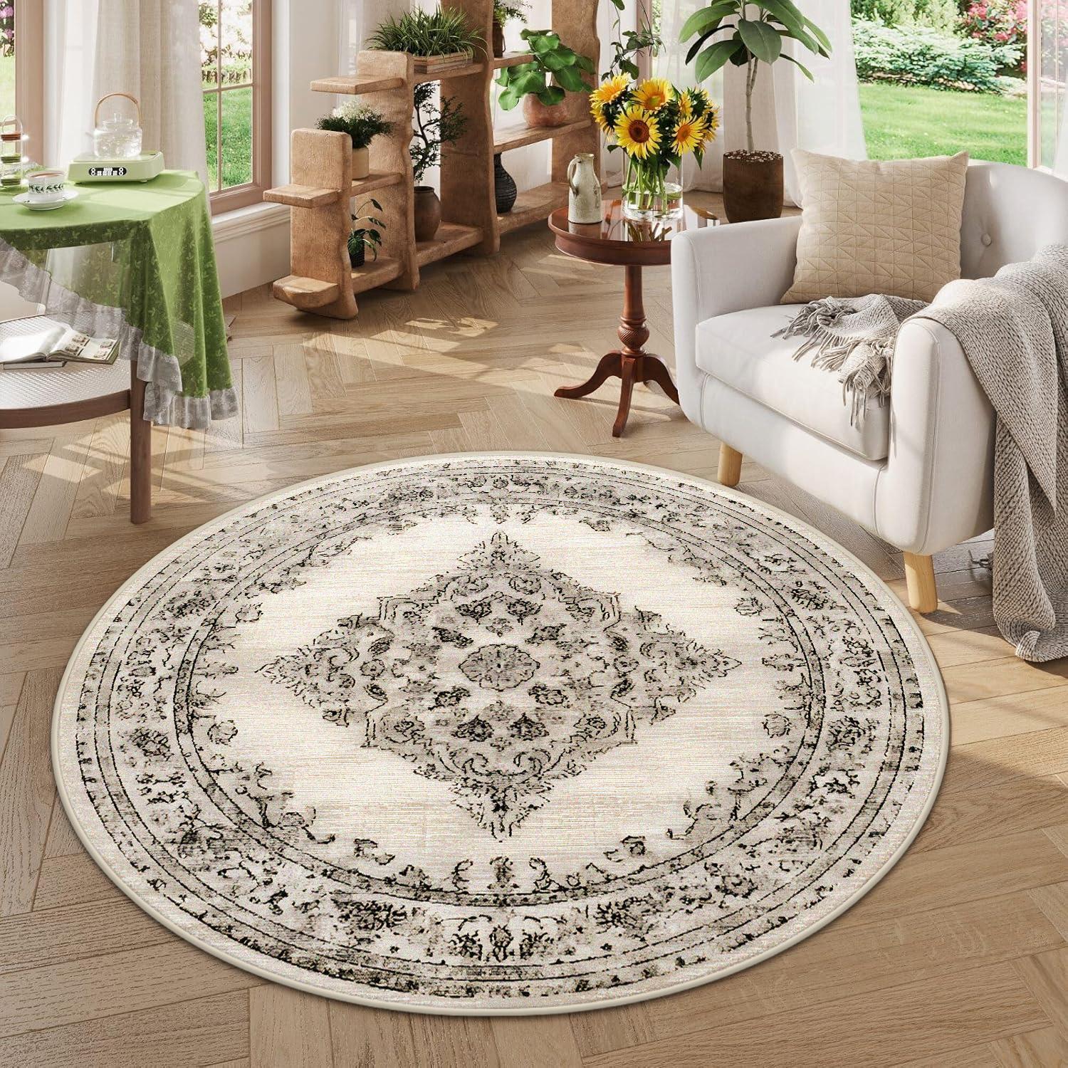 Retro Bohemia Ethnic Style Round Carpet Living Room Sofa Bedroom Bedside Kitchen Entrance Door Mat Non-slip Home Decoration Rug 60cmx60cm
Retro Bohemia Ethnic Style Round Carpet Living Room Sofa Bedroom Bedside Kitchen Entrance Door Mat Non-slip Home Decoration Rug 60cmx60cm