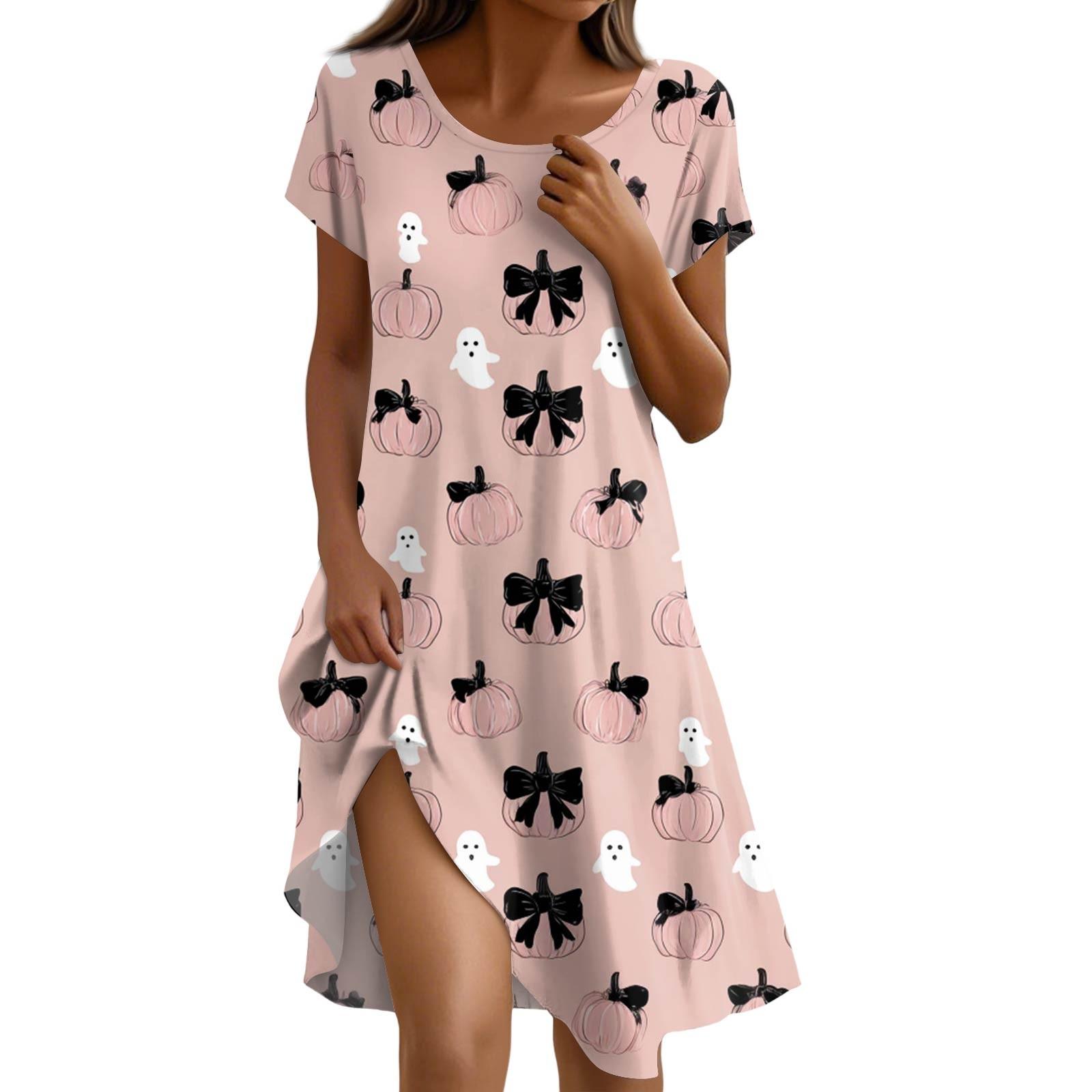 Платье с коротким рукавом для женщин, повседневное, свободного кроя, летний сарафан, платье с принтом и карманами XL
Платье с коротким рукавом для женщин, повседневное, свободного кроя, летний сарафан, платье с принтом и карманами XL