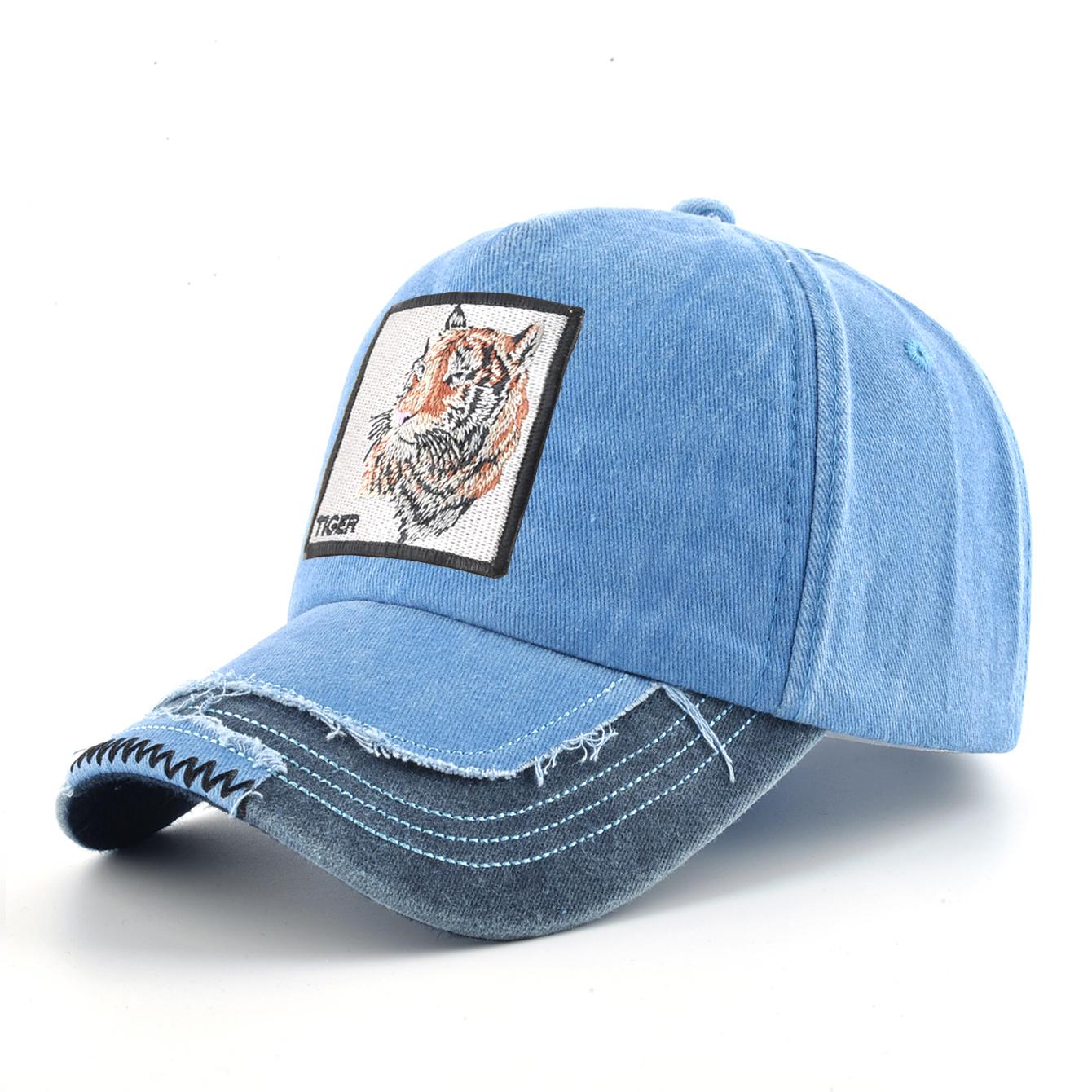 Vintage Denim Baseball Cap With Embroidery Tiger Patch Men Snapback Hip Hop Dad Hats Women Four Seasons Adjustable Visor Cap
Vintage Denim Baseball Cap With Embroidery Tiger Patch Men Snapback Hip Hop Dad Hats Women Four Seasons Adjustable Visor Cap
