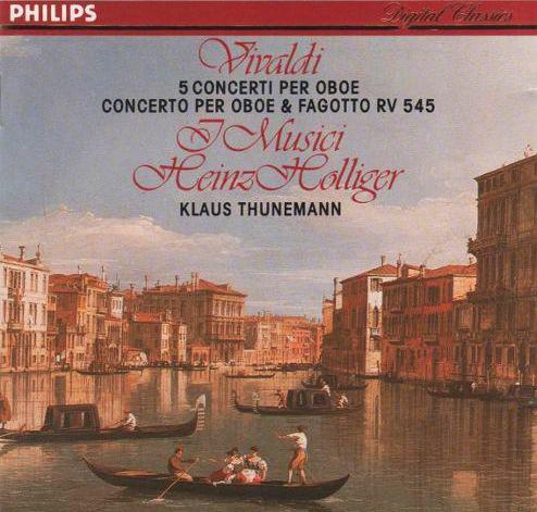 CD VIVALDI, HOLLIGER; I MUSICI - Vivaldi: 5 Oboe Concertos 4114802 Philips 1990 Germany Classical Used
CD VIVALDI, HOLLIGER; I MUSICI - Vivaldi: 5 Oboe Concertos 4114802 Philips 1990 Germany Classical Used