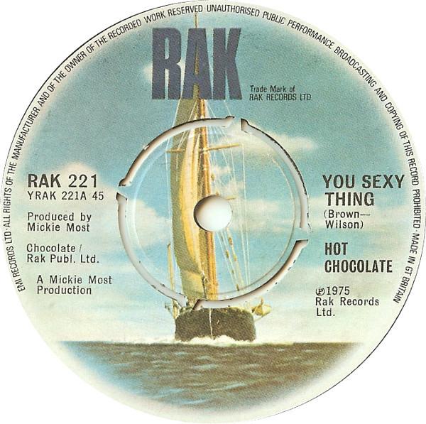 7inch Record HOT CHOCOLATE - You Sexy Thing RAK221 RAK 1975 UK Soul/Funk Used
7inch Record HOT CHOCOLATE - You Sexy Thing RAK221 RAK 1975 UK Soul/Funk Used