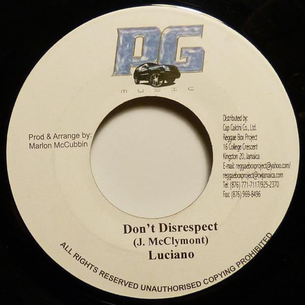 7inch Record LUCIANO - Don t Disrespect NONE PG Music Jamaica Reggae, Ska & Dub Used
7inch Record LUCIANO - Don t Disrespect NONE PG Music Jamaica Reggae, Ska & Dub Used