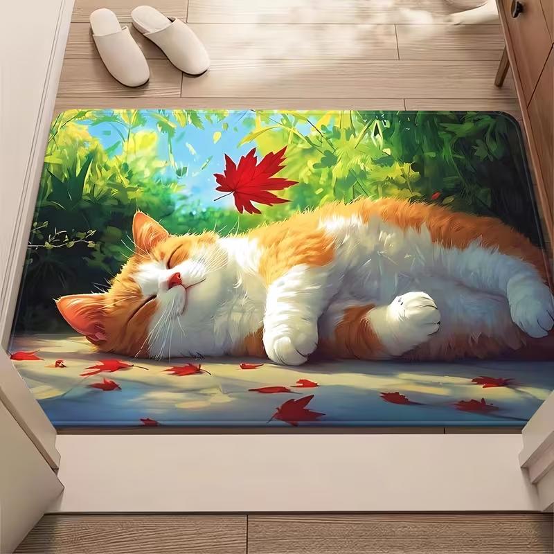 Cozy Cat Door Mat Cute Cartoon Kitten Flowers Pattern Entrance Rug Soft Non-Slip Welcome Mat for Pet Lovers Home Decor 40x60cm
Cozy Cat Door Mat Cute Cartoon Kitten Flowers Pattern Entrance Rug Soft Non-Slip Welcome Mat for Pet Lovers Home Decor 40x60cm