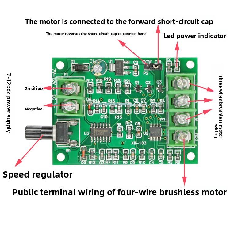 7V-12V Brushless Motor Driver Board CD-ROM Drive Hard Disk Motor Speed Controller
7V-12V Brushless Motor Driver Board CD-ROM Drive Hard Disk Motor Speed Controller