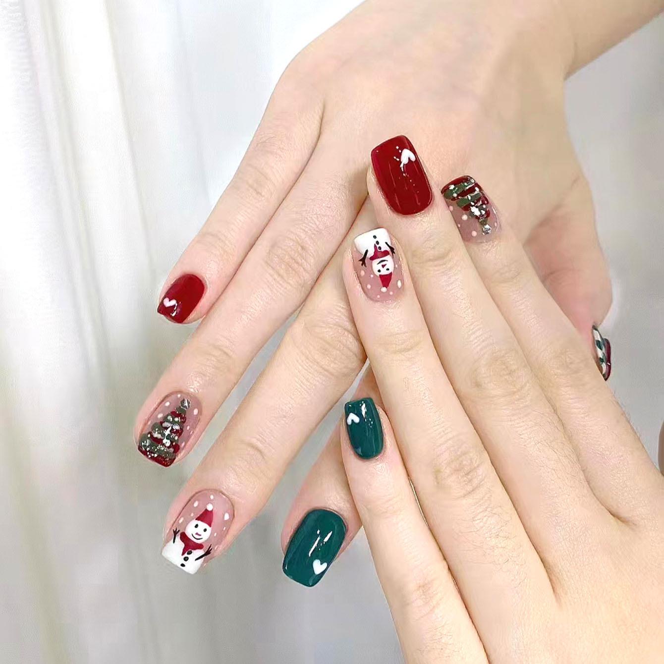 24-Piece European & American Wearable Nail Art: Christmas Snowman & Autumn/Winter Designs
24-Piece European & American Wearable Nail Art: Christmas Snowman & Autumn/Winter Designs