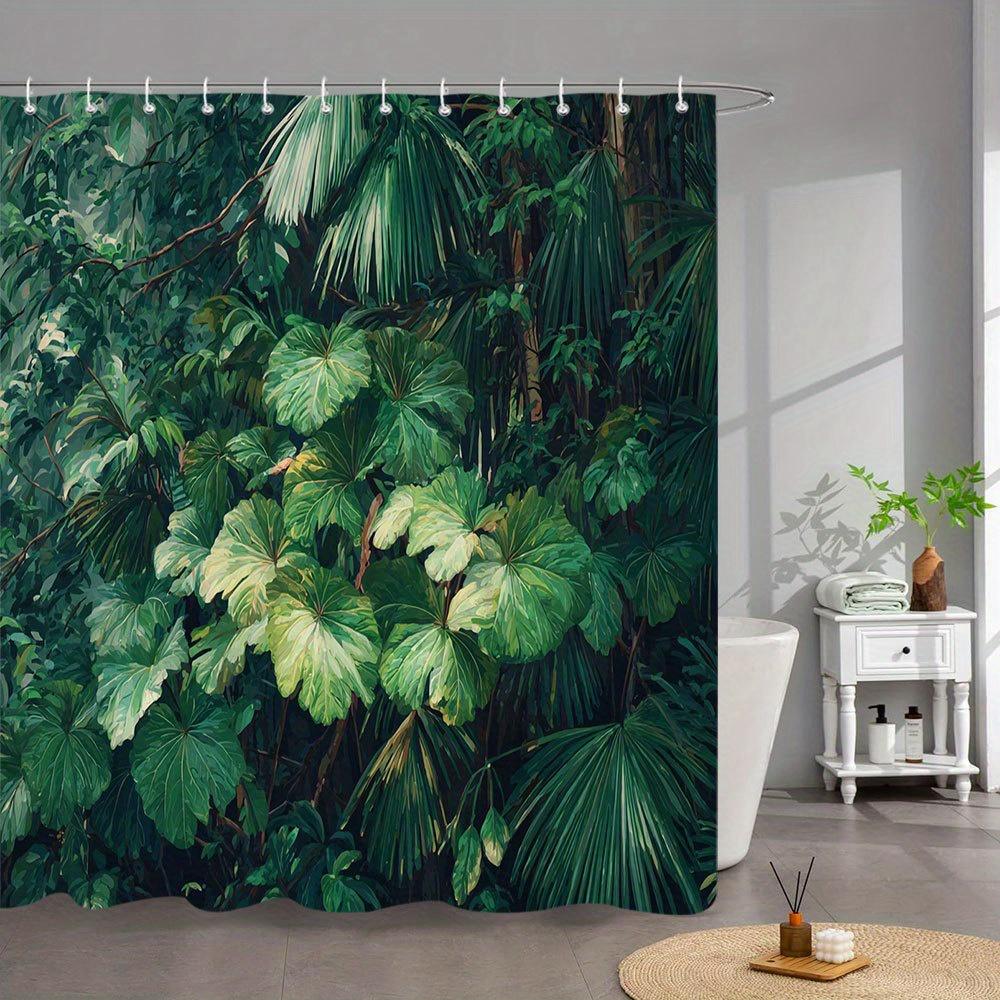 1pc Tropical Foliage Shower Curtain - 70x70 Inches, Lush Green Palmate Leaves & Dappled Sunlight Jungle Canopy Design, Machine 90x180cm
1pc Tropical Foliage Shower Curtain - 70x70 Inches, Lush Green Palmate Leaves & Dappled Sunlight Jungle Canopy Design, Machine 90x180cm