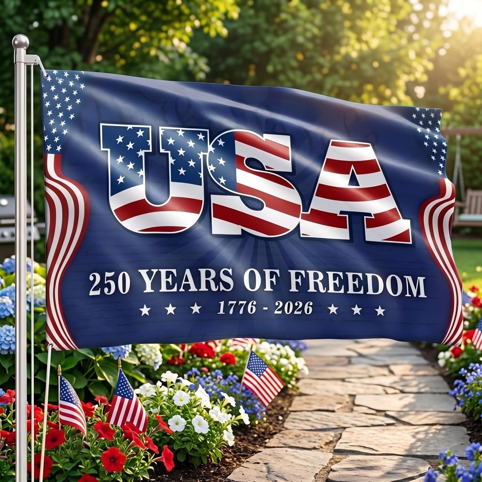 USA 250 Years of Flag 1776 2026 Outdoor with Pattern for Home Garden Decor One Size
USA 250 Years of Flag 1776 2026 Outdoor with Pattern for Home Garden Decor One Size