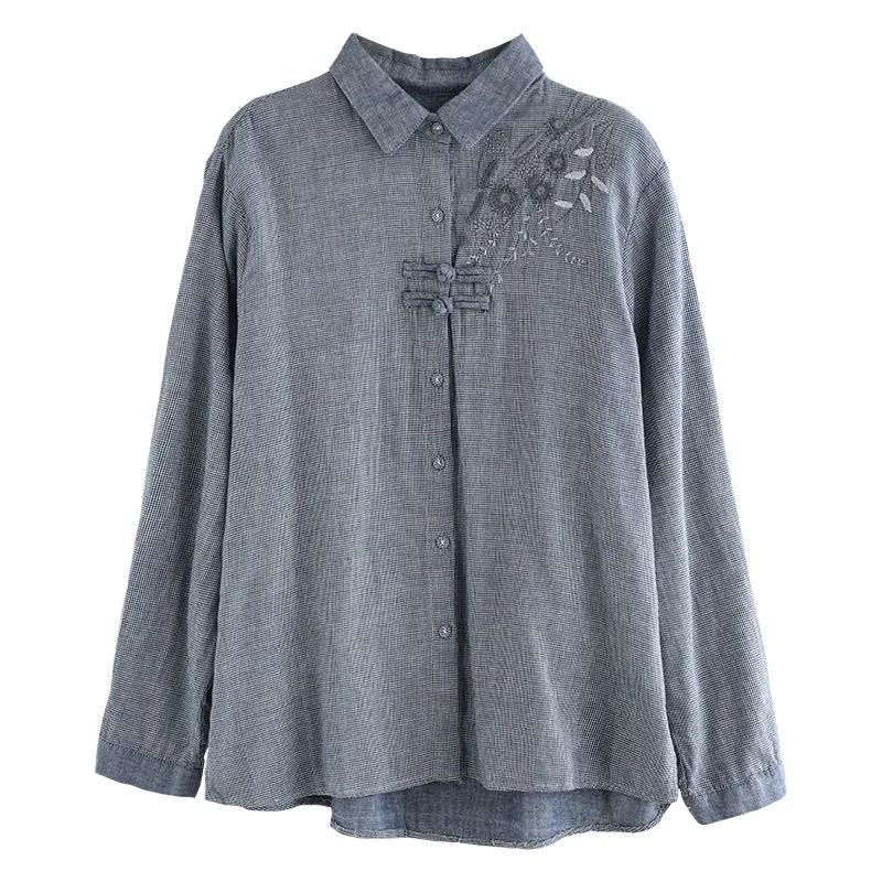Retro Linen Long-sleeved Base Trendy Women s Shirt Tops Spring and Autumn L синій
Retro Linen Long-sleeved Base Trendy Women s Shirt Tops Spring and Autumn L синій
