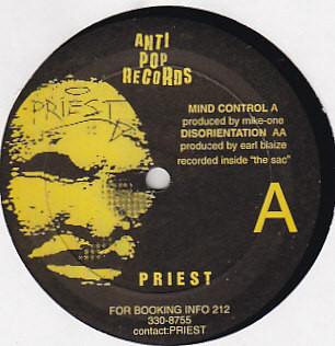 12inch Record HIGH PRIEST - Mind Control / Disorientation APR001 Antipop Recordi 1997 US Rap & Hip-Hop/R&B Used
12inch Record HIGH PRIEST - Mind Control / Disorientation APR001 Antipop Recordi 1997 US Rap & Hip-Hop/R&B Used