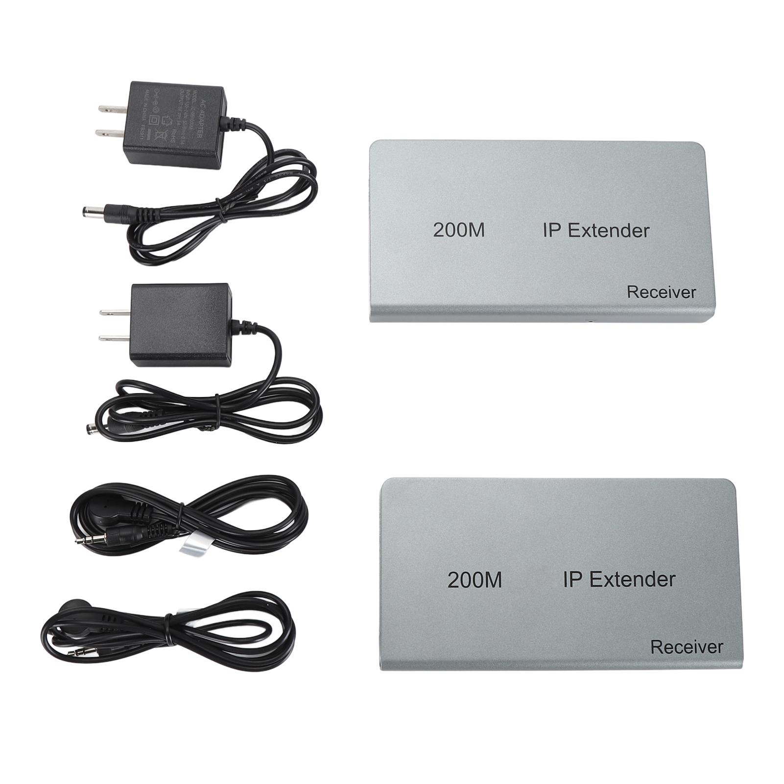 200M KVM IP Extender RJ45 IP Network KVM Over IP Extender Over Cat5e Cat6 HD Multimedia Interface US Plug
200M KVM IP Extender RJ45 IP Network KVM Over IP Extender Over Cat5e Cat6 HD Multimedia Interface US Plug