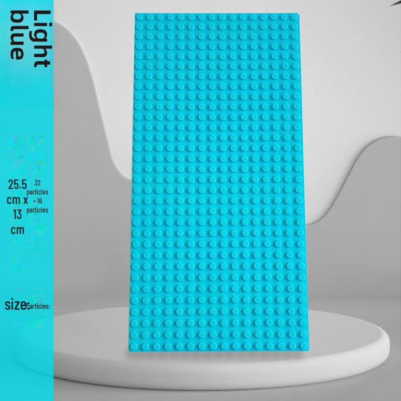 Базовая пластина из мелкозернистых строительных блоков 16x32, совместимая с Lego - Детский настольный игрушечный аксессуар 13*25.5cm (32*16 convex points) светло-синий
Базовая пластина из мелкозернистых строительных блоков 16x32, совместимая с Lego - Детский настольный игрушечный аксессуар 13*25.5cm (32*16 convex points) светло-синий