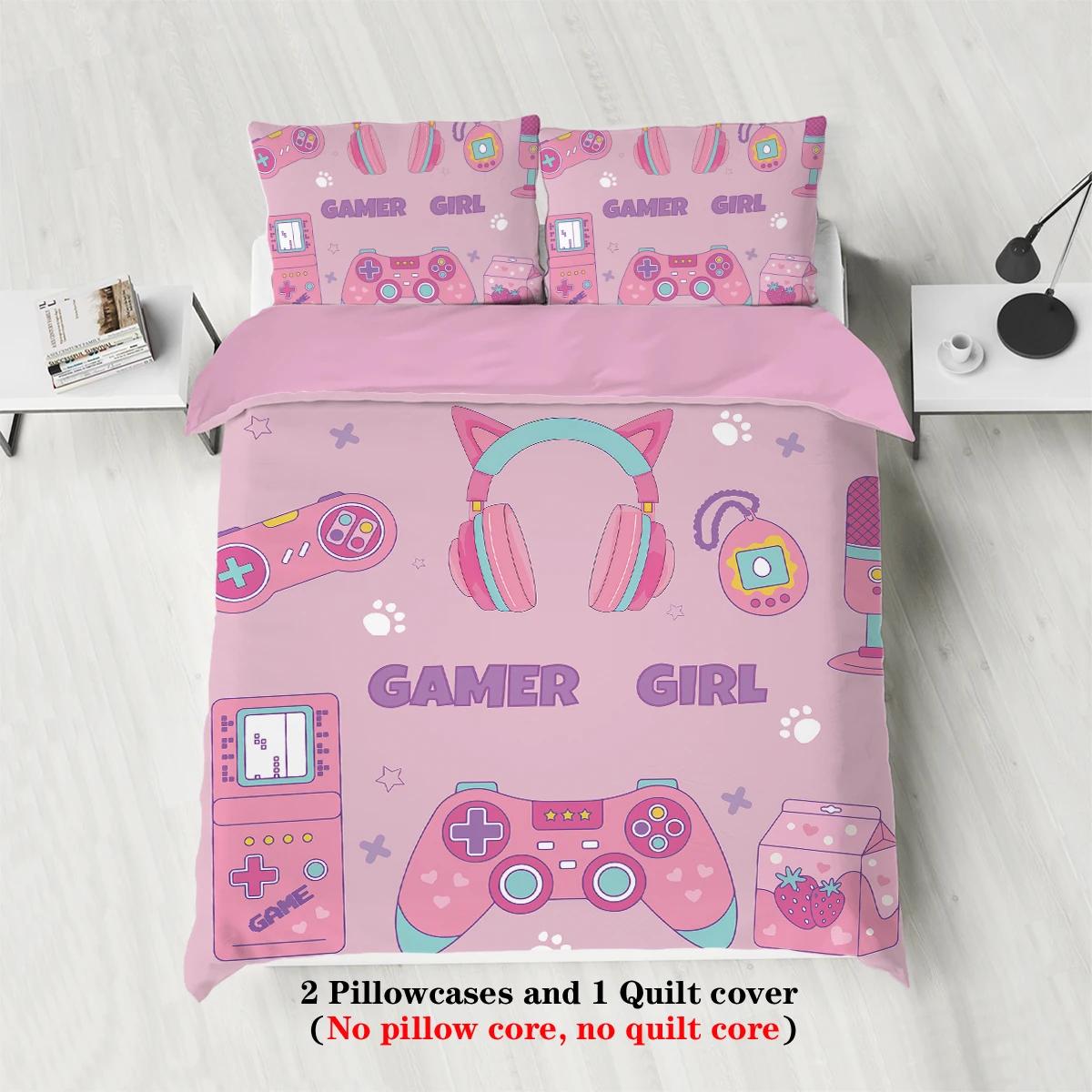 3-Pcs Set Youth Cool Gamer Pattern Printed Duvet Cover Set for Teenager Girl s Bed Party Funny and Creative Bedding Set US Twin(172x218cm)
3-Pcs Set Youth Cool Gamer Pattern Printed Duvet Cover Set for Teenager Girl s Bed Party Funny and Creative Bedding Set US Twin(172x218cm)