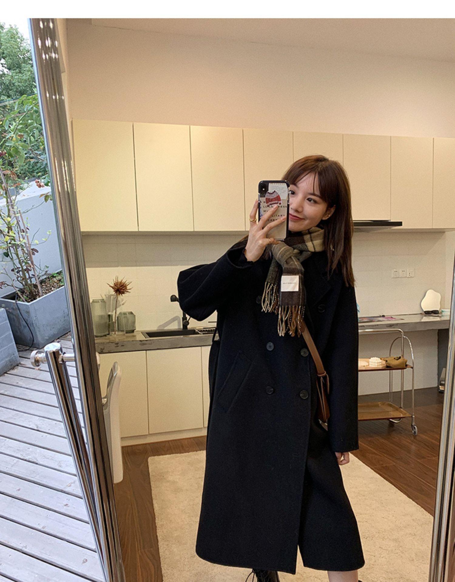Autumn/Winter 2324 Korean Style Mid-Length Double-Sided Cashmere Coat for Women - Loose Fit, Hepburn Woolen Style M 110-125 lbs чорний
Autumn/Winter 2324 Korean Style Mid-Length Double-Sided Cashmere Coat for Women - Loose Fit, Hepburn Woolen Style M 110-125 lbs чорний