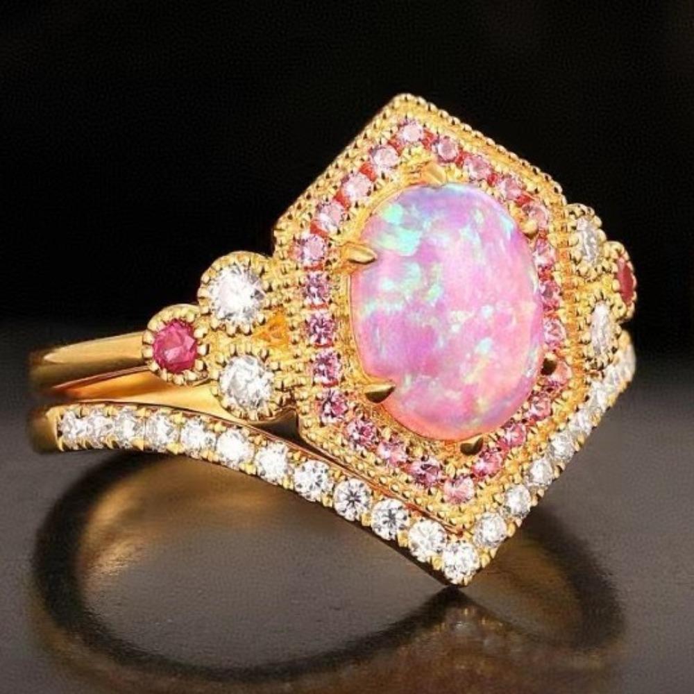 Luxury Imitation Natural Opal Ring, Gold-plated Inlaid Colorful Treasure Versatile Internet Celebrity Ring No. 10
Luxury Imitation Natural Opal Ring, Gold-plated Inlaid Colorful Treasure Versatile Internet Celebrity Ring No. 10