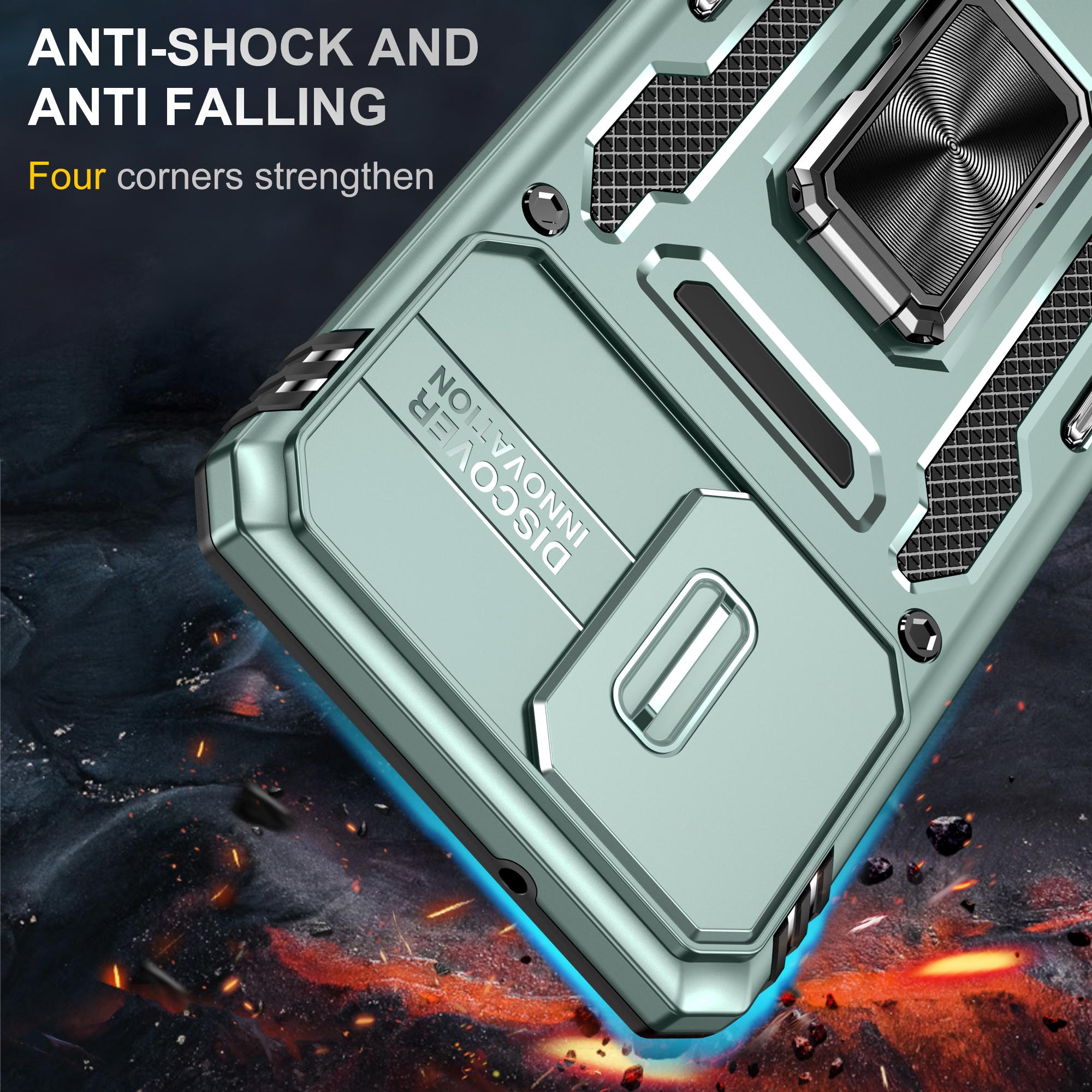 Armor Series for Samsung Galaxy S20 Plus 4G/5G PC+TPU Anti-drop Phone Case Kickstand Back Cover with Slide Camera Protector Green
Armor Series for Samsung Galaxy S20 Plus 4G/5G PC+TPU Anti-drop Phone Case Kickstand Back Cover with Slide Camera Protector Green