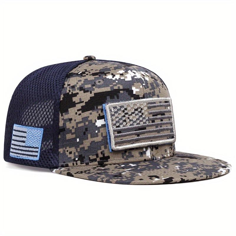 1pc Camouflage Mesh Baseball Hat Embroidered US Flag Hat Street Hip Hop Hat Outdoor Daily Leisure Sunshade Hat Flat Edge Hats Adjustable темно-синього кольору
1pc Camouflage Mesh Baseball Hat Embroidered US Flag Hat Street Hip Hop Hat Outdoor Daily Leisure Sunshade Hat Flat Edge Hats Adjustable темно-синього кольору