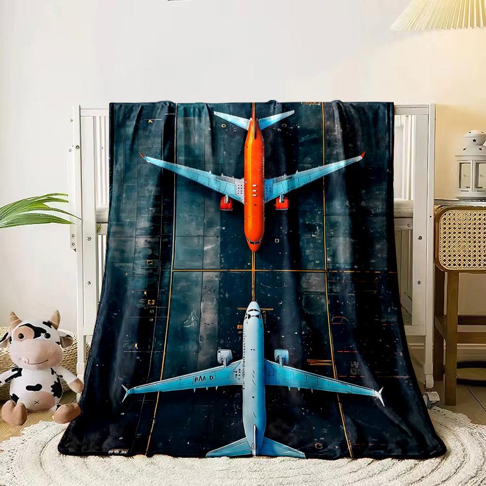 Two airplanes aligned nose-to-nose symmetrically on a dark textured surface. for all seasons blanket lunch break throw gift 80cm x 120cm
Two airplanes aligned nose-to-nose symmetrically on a dark textured surface. for all seasons blanket lunch break throw gift 80cm x 120cm