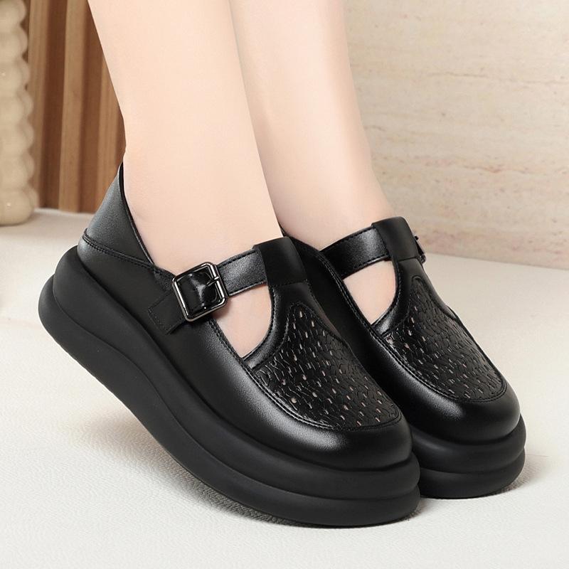 Mary Jane Small Leather Shoes Summer Thick Sole Sponge Cake Soft Sole Loafers Women s Singles Shoes Hollow Sandals Casual 36
Mary Jane Small Leather Shoes Summer Thick Sole Sponge Cake Soft Sole Loafers Women s Singles Shoes Hollow Sandals Casual 36