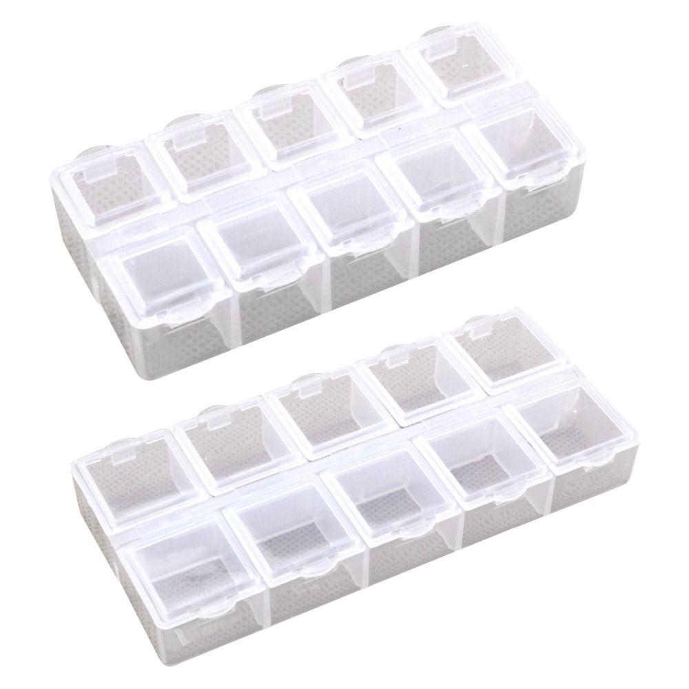 Double Row Earrings Necklace Organizer Transparent Medicine Storage Case Pill Box Holder
Double Row Earrings Necklace Organizer Transparent Medicine Storage Case Pill Box Holder