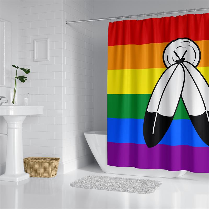 Aertemisi Two Spirit Flag Pride Rainbow Lgbt Shower Curtain Set With Grommets And Hooks For Bathroom Decor W60H190(CM)-1 Pcs
Aertemisi Two Spirit Flag Pride Rainbow Lgbt Shower Curtain Set With Grommets And Hooks For Bathroom Decor W60H190(CM)-1 Pcs