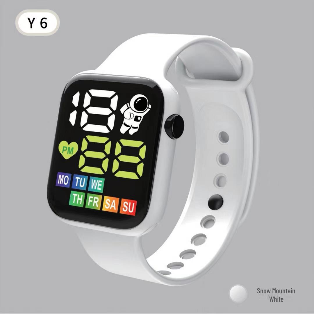 Дитячий світлодіодний спортивний годинник Y6 Astronaut – простий, модний цифровий дизайн
Дитячий світлодіодний спортивний годинник Y6 Astronaut – простий, модний цифровий дизайн