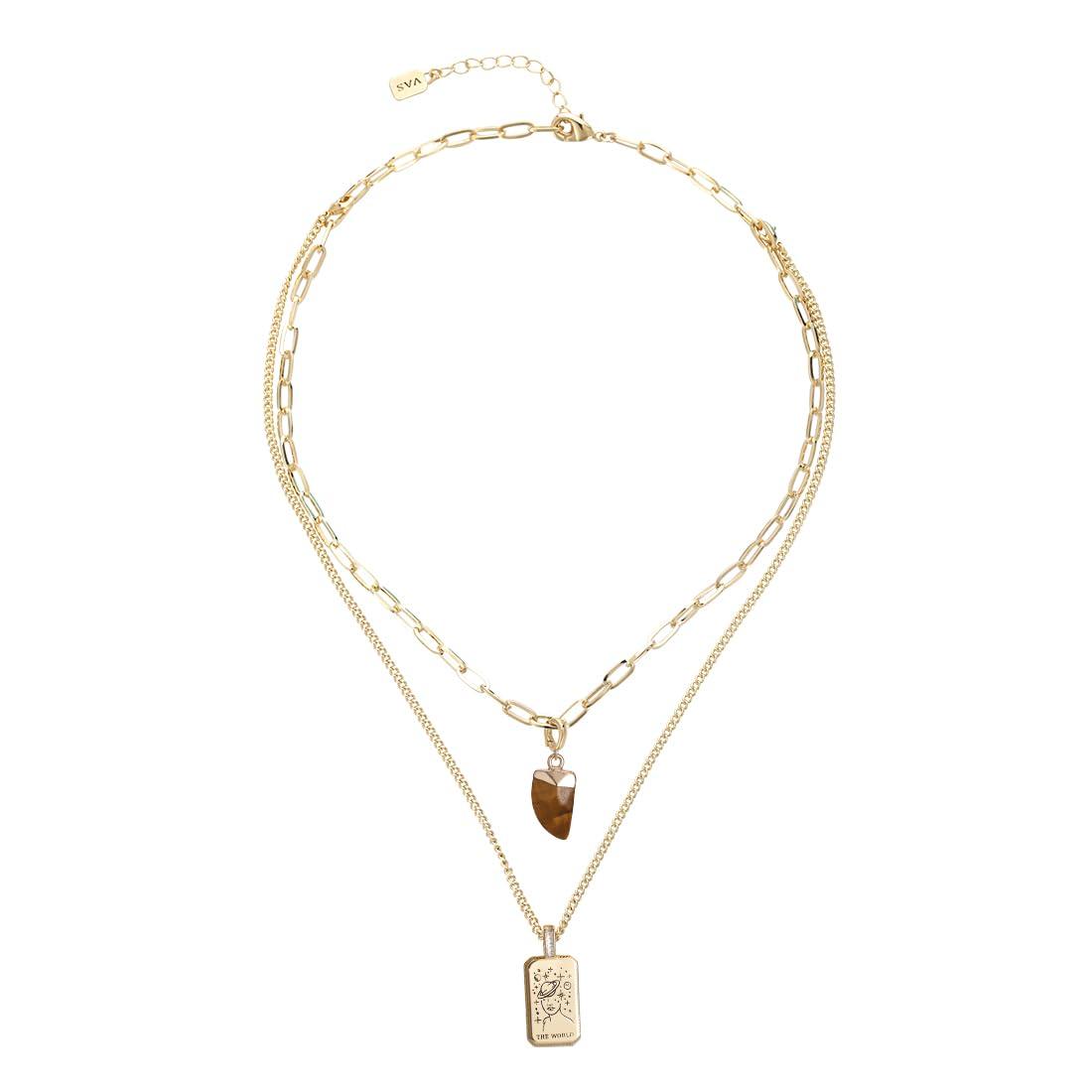 MECHOSEN Таро Натуральный Камень 18К Сила Подарочная Упаковка Ожерелье Тигровый Глаз, Амулет, Мужской, Повседневный, Подвеска, Двухрядное, Антикварное, Золотое, Камень,
MECHOSEN Таро Натуральный Камень 18К Сила Подарочная Упаковка Ожерелье Тигровый Глаз, Амулет, Мужской, Повседневный, Подвеска, Двухрядное, Антикварное, Золотое, Камень,