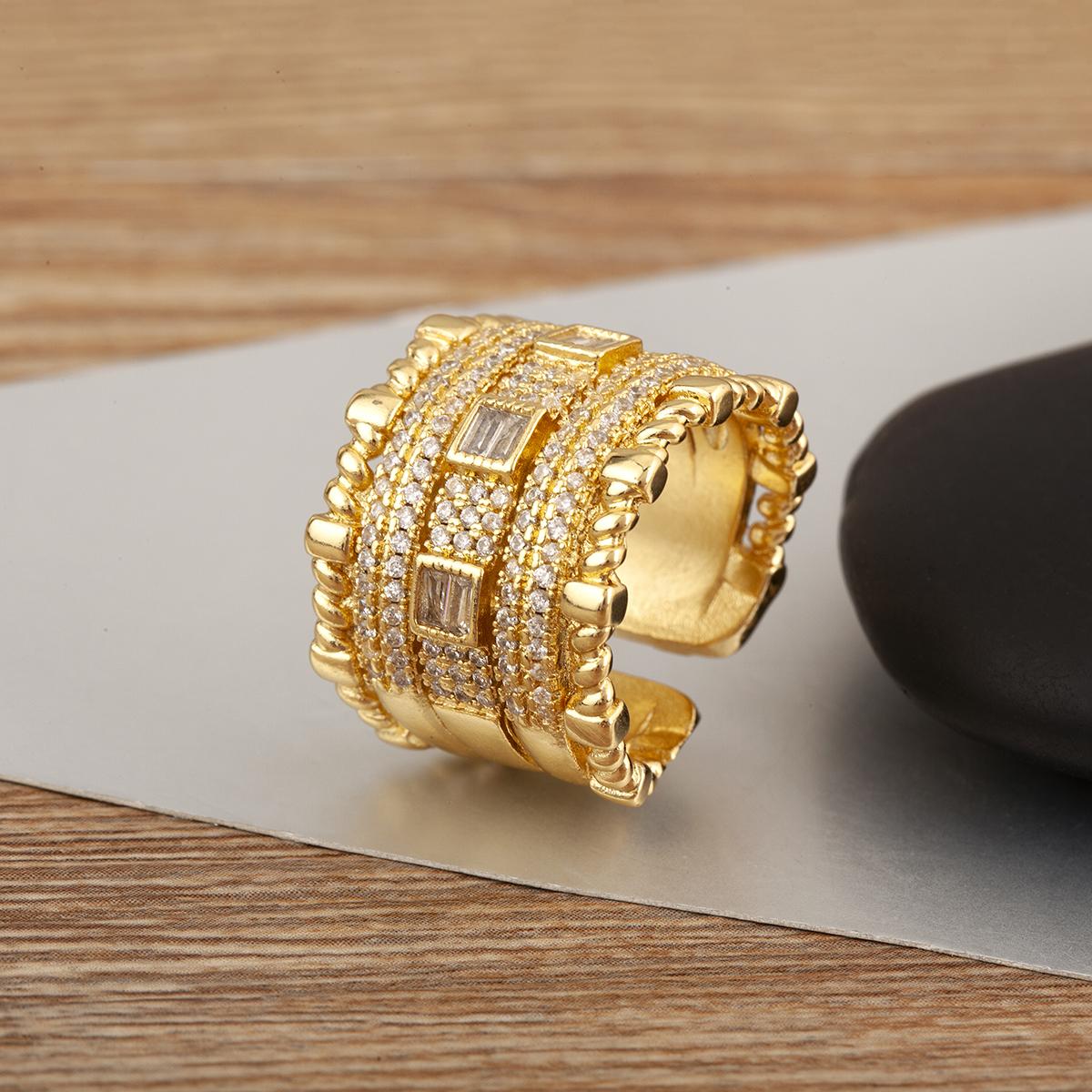 Nidin Hot Sale Irregular Multilayer Open Rings For Female Male Punk Style Copper Inlaid Zircon Adjustable Shinny Finger Jewelry resizable
Nidin Hot Sale Irregular Multilayer Open Rings For Female Male Punk Style Copper Inlaid Zircon Adjustable Shinny Finger Jewelry resizable