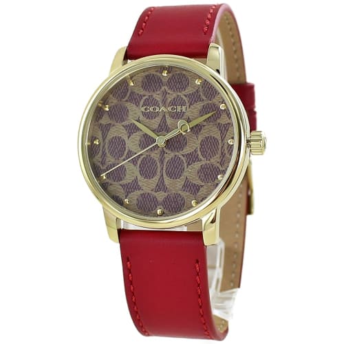 Coach Grand Watch for Men and Women, Leather Strap, Red, 14503874
Coach Grand Watch for Men and Women, Leather Strap, Red, 14503874