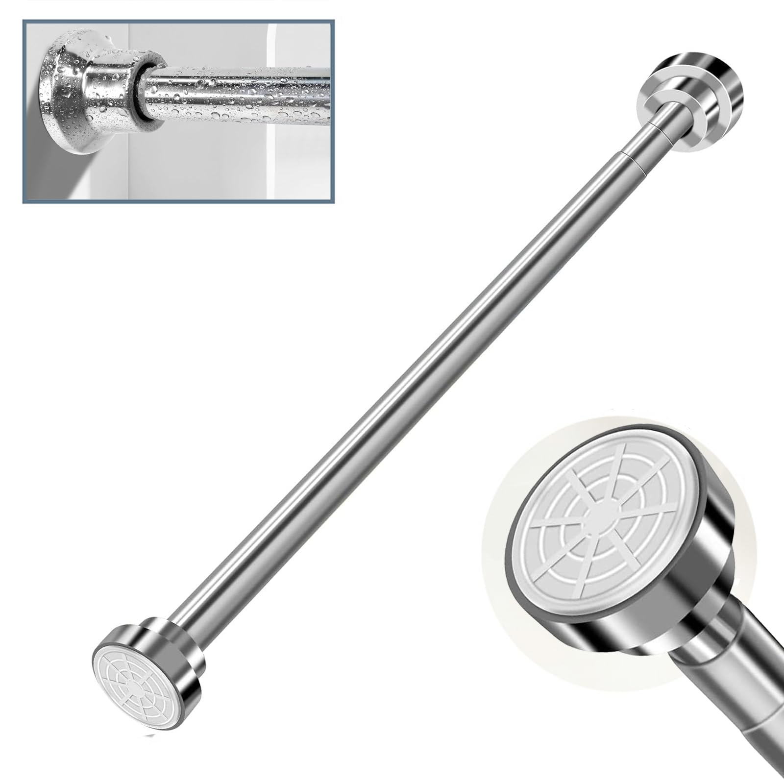 Сверхпрочная нержавеющая сталь, регулируемая по натяжению, штанга для сушки футона, одежды, для ванной, гардероба, душевой занавески, сейсмостойкая, для пальто, раздвижная
Сверхпрочная нержавеющая сталь, регулируемая по натяжению, штанга для сушки футона, одежды, для ванной, гардероба, душевой занавески, сейсмостойкая, для пальто, раздвижная