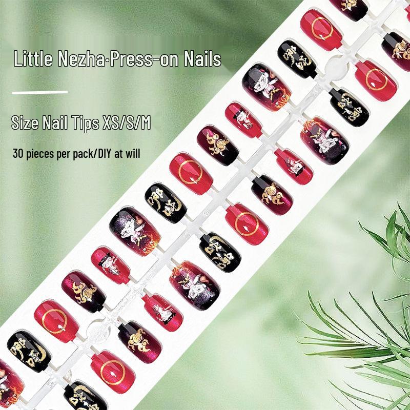 Nezha Red Cat Eye Press-On Nails: Cute, Versatile, Whitening Cartoon Nail Art Patches (Short)
Nezha Red Cat Eye Press-On Nails: Cute, Versatile, Whitening Cartoon Nail Art Patches (Short)