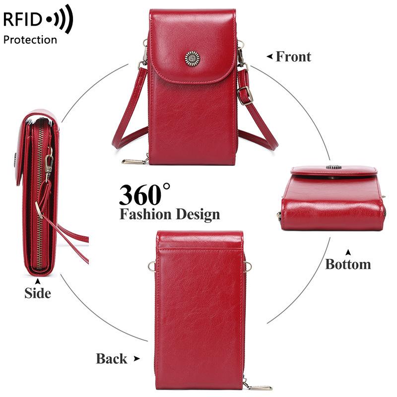 Mobile phone bag women s oily leather vertical mobile phone bag mini shoulder bag fashion messenger bag чорний
Mobile phone bag women s oily leather vertical mobile phone bag mini shoulder bag fashion messenger bag чорний