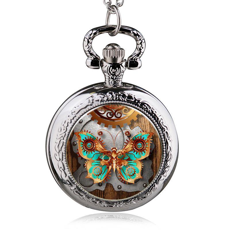 New Silver Tone Necklace Chain Butterfly Quartz Pocket Watch 85cm Jewelry Watches For Children
New Silver Tone Necklace Chain Butterfly Quartz Pocket Watch 85cm Jewelry Watches For Children