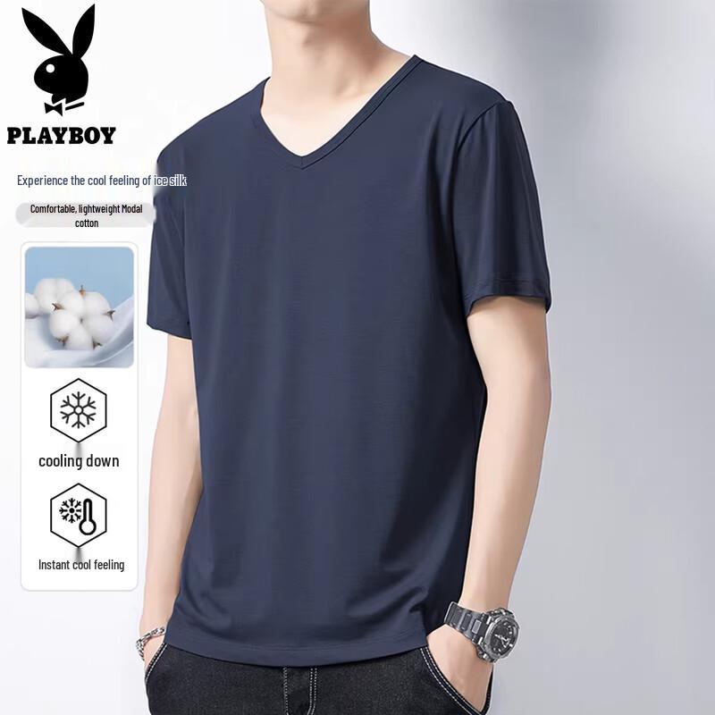 Мужская летняя легкая свободная футболка PLAYBOY с V-образным вырезом и коротким рукавом 4XL
Мужская летняя легкая свободная футболка PLAYBOY с V-образным вырезом и коротким рукавом 4XL