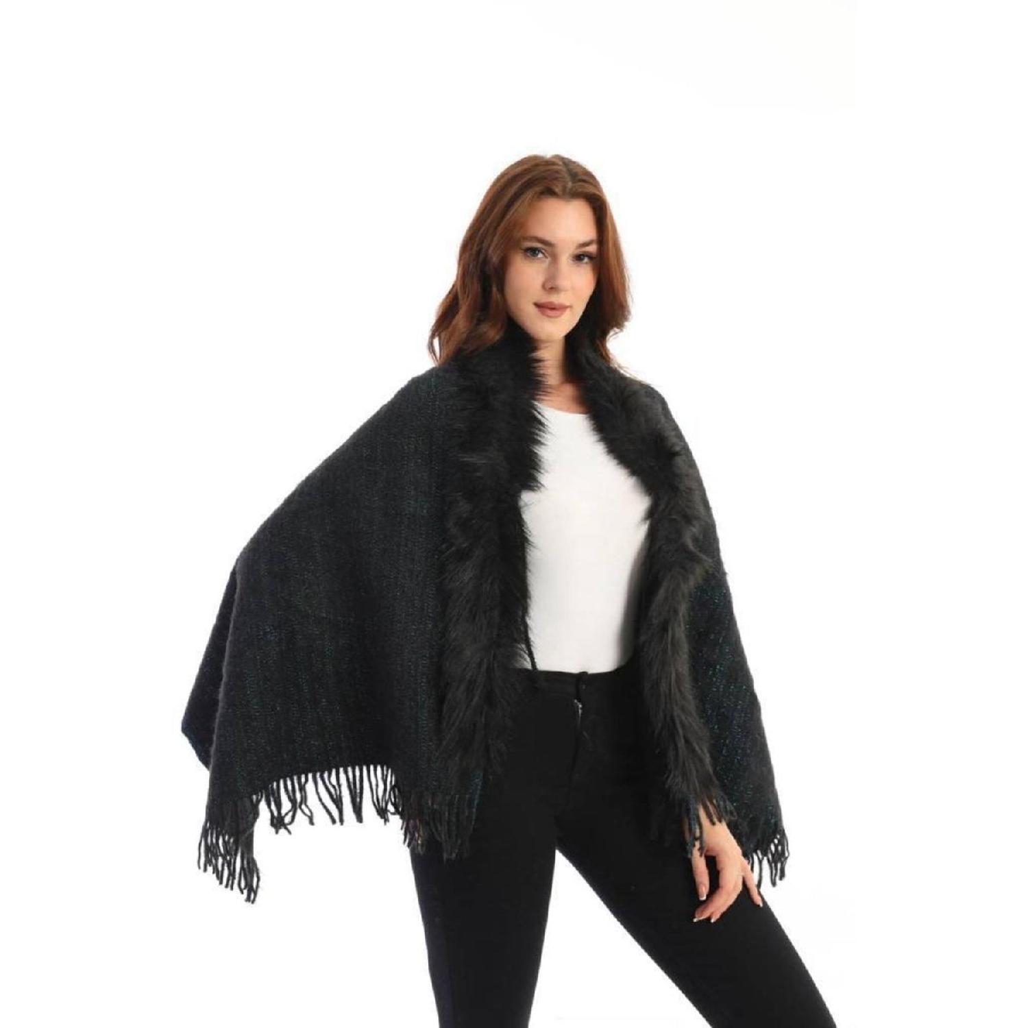 Women s Faux Fur Mango Collared Tasseled Sparkling Black Soft Winter Thick Shoulder Shawl чорний
Women s Faux Fur Mango Collared Tasseled Sparkling Black Soft Winter Thick Shoulder Shawl чорний