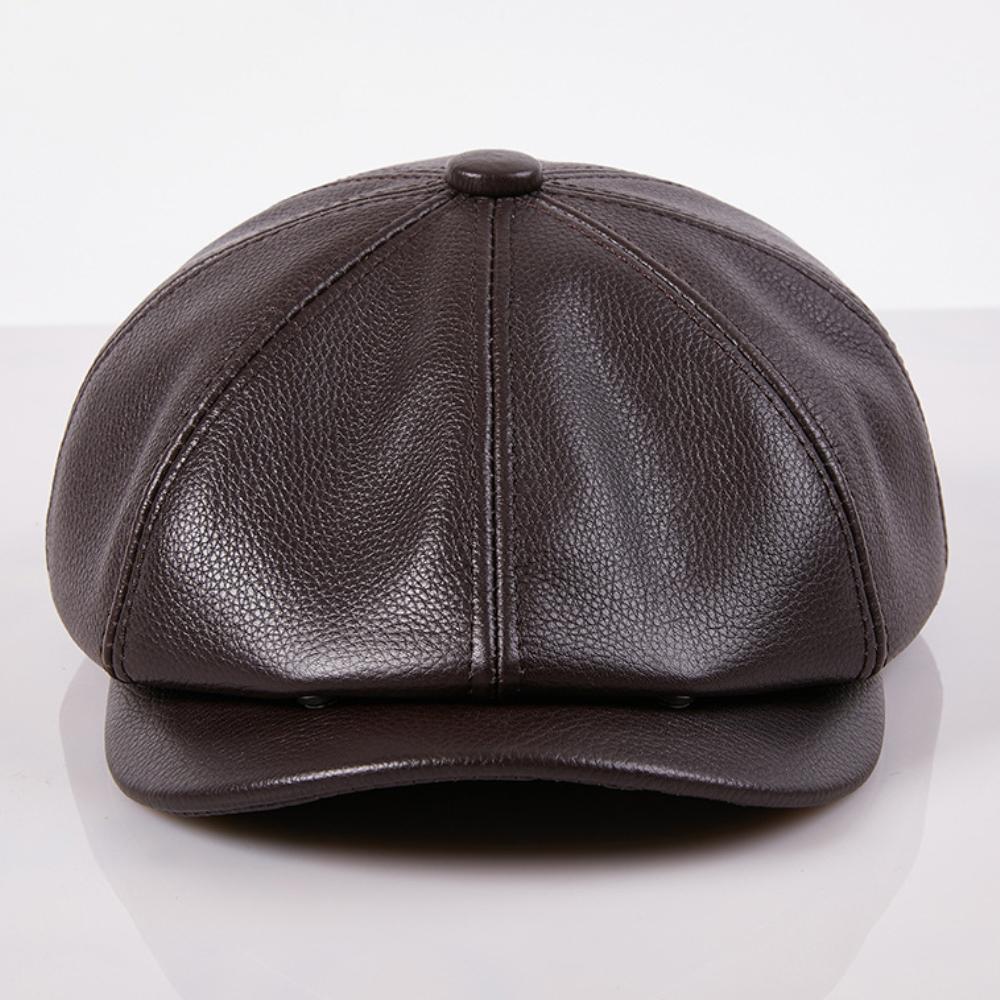 HT4849 Berets Men Women High Quality Autumn Winter Cap Genuine Leather Hat Vintage Octagonal Ivy Flat Cap Male Female Beret Caps 2XL 59-60cm темно-коричневого кольору
HT4849 Berets Men Women High Quality Autumn Winter Cap Genuine Leather Hat Vintage Octagonal Ivy Flat Cap Male Female Beret Caps 2XL 59-60cm темно-коричневого кольору